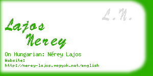 lajos nerey business card